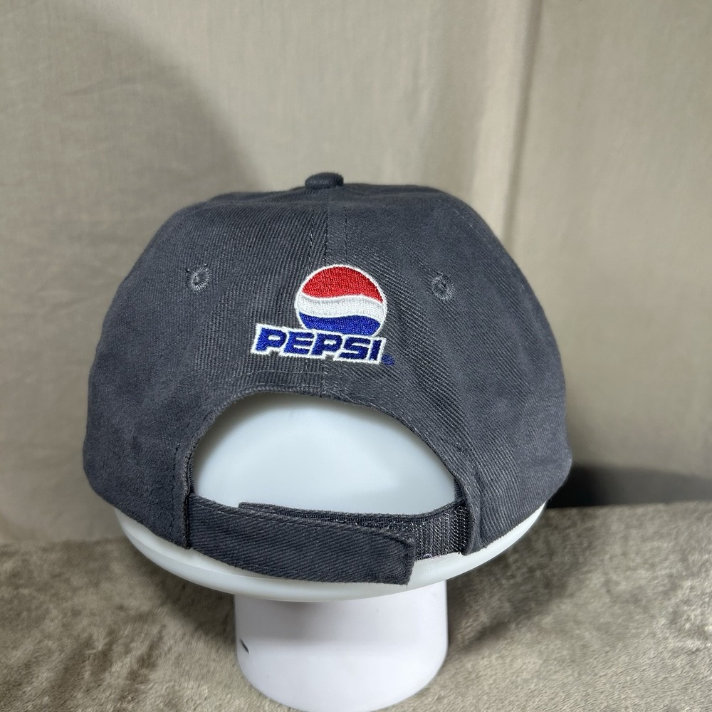 Chicago Blackhawks Hat Cap Pepsi Promo Charcoal Grey Kick10 Pro Gear Hook Loop - Picture 2 of 7